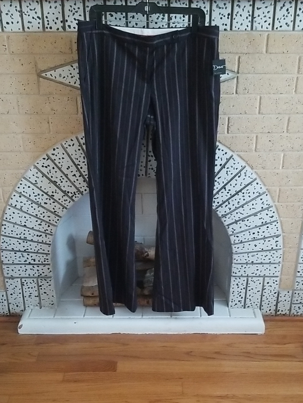 The Limited Drew Fit Black Pinstripe Boot Cut Dress Pants (Rare Find)
